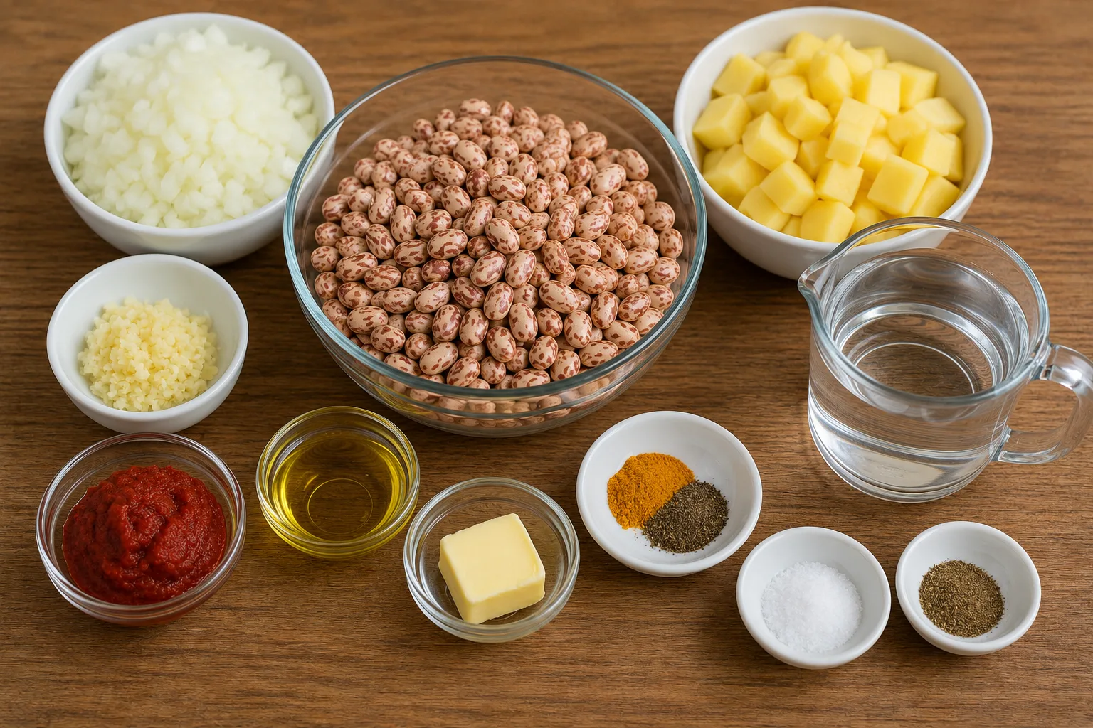 مواد لازم برای خوراک لوبیا چیتی