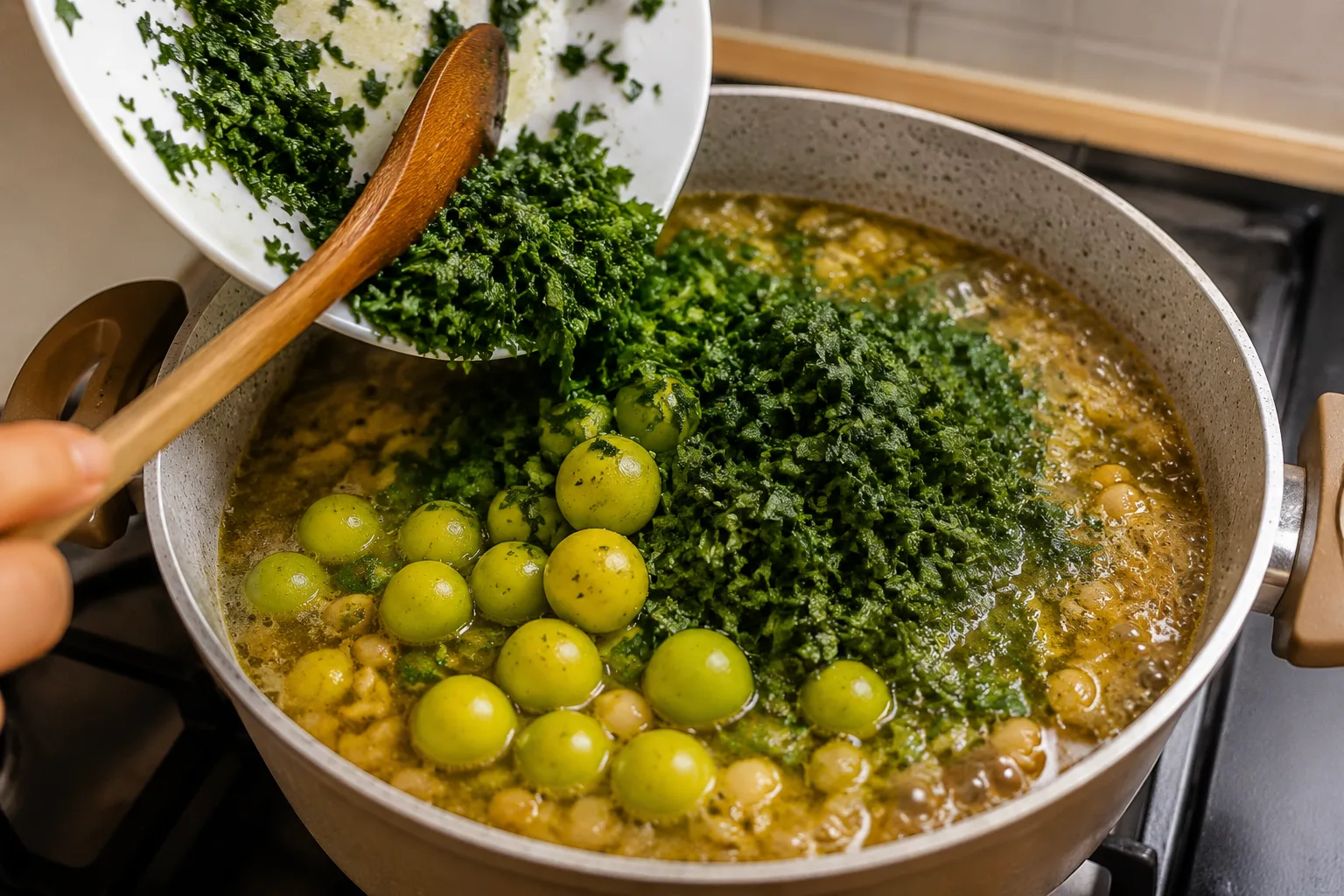 سبزی و گوجه سبز