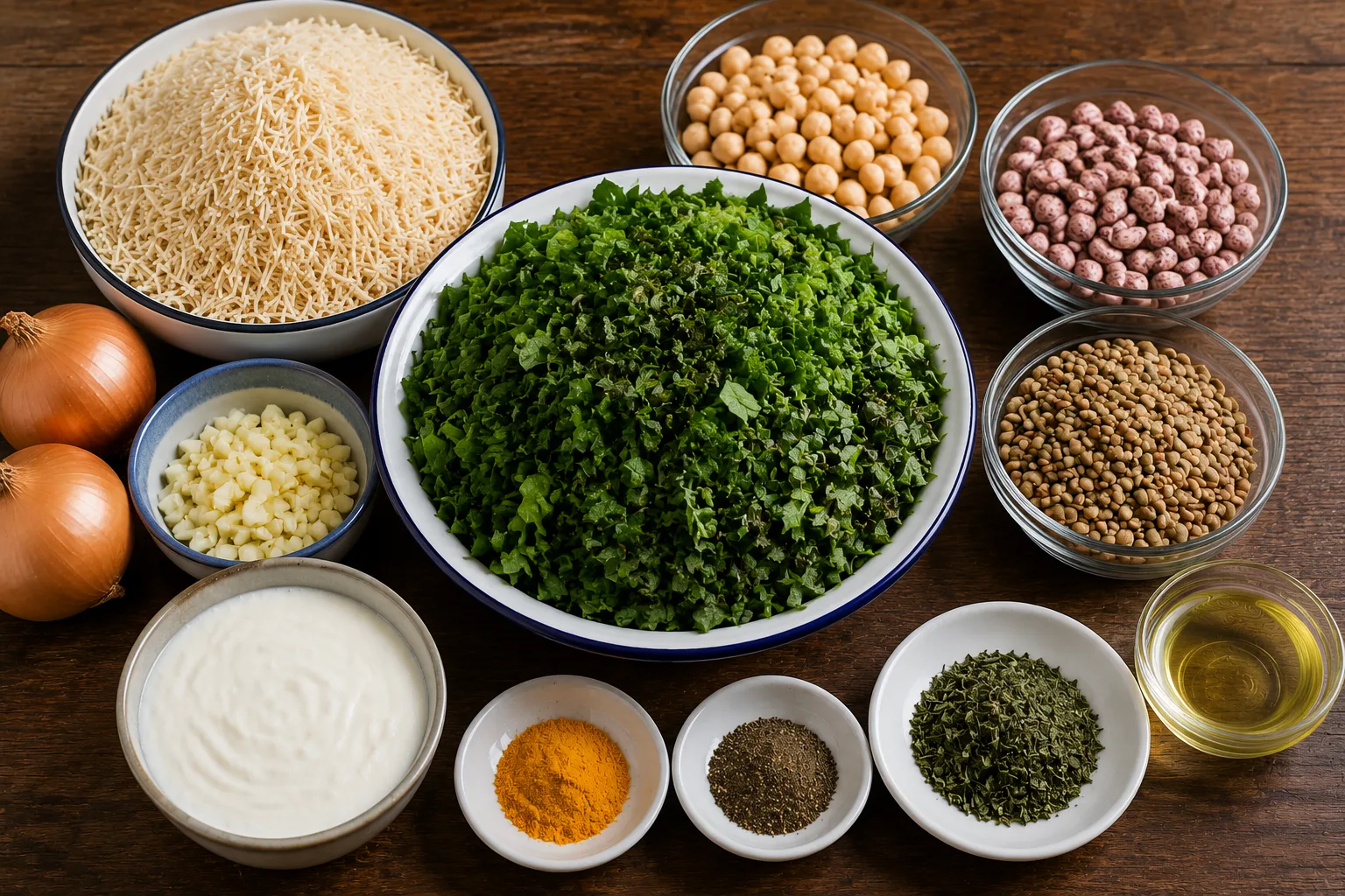 مواد لازم برای آش رشته