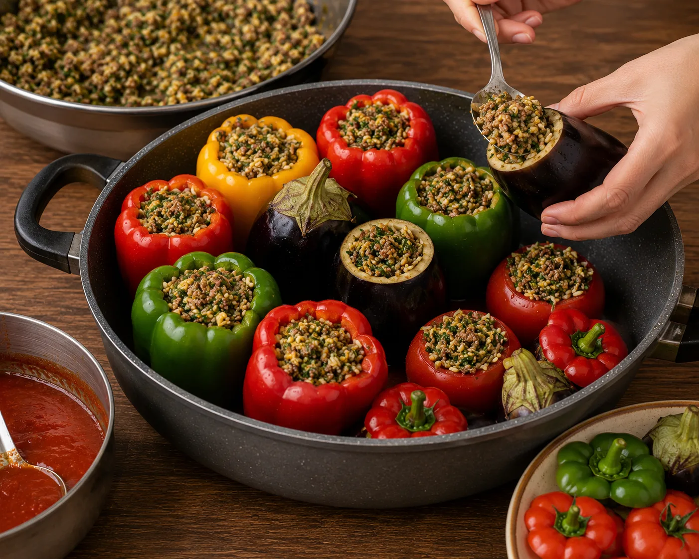 پر کردن دلمهها