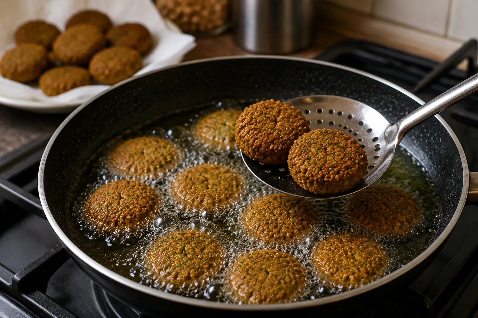 سرخ کردن فلافل