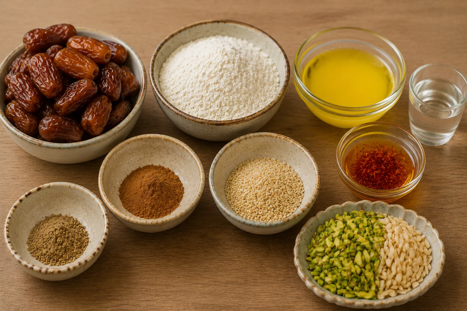 مواد لازم برای تهیه حلوای خرما