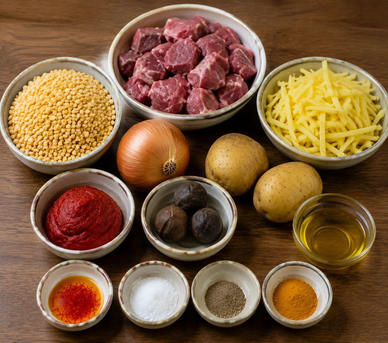 مواد لازم برای تهیه خورشت قیمه