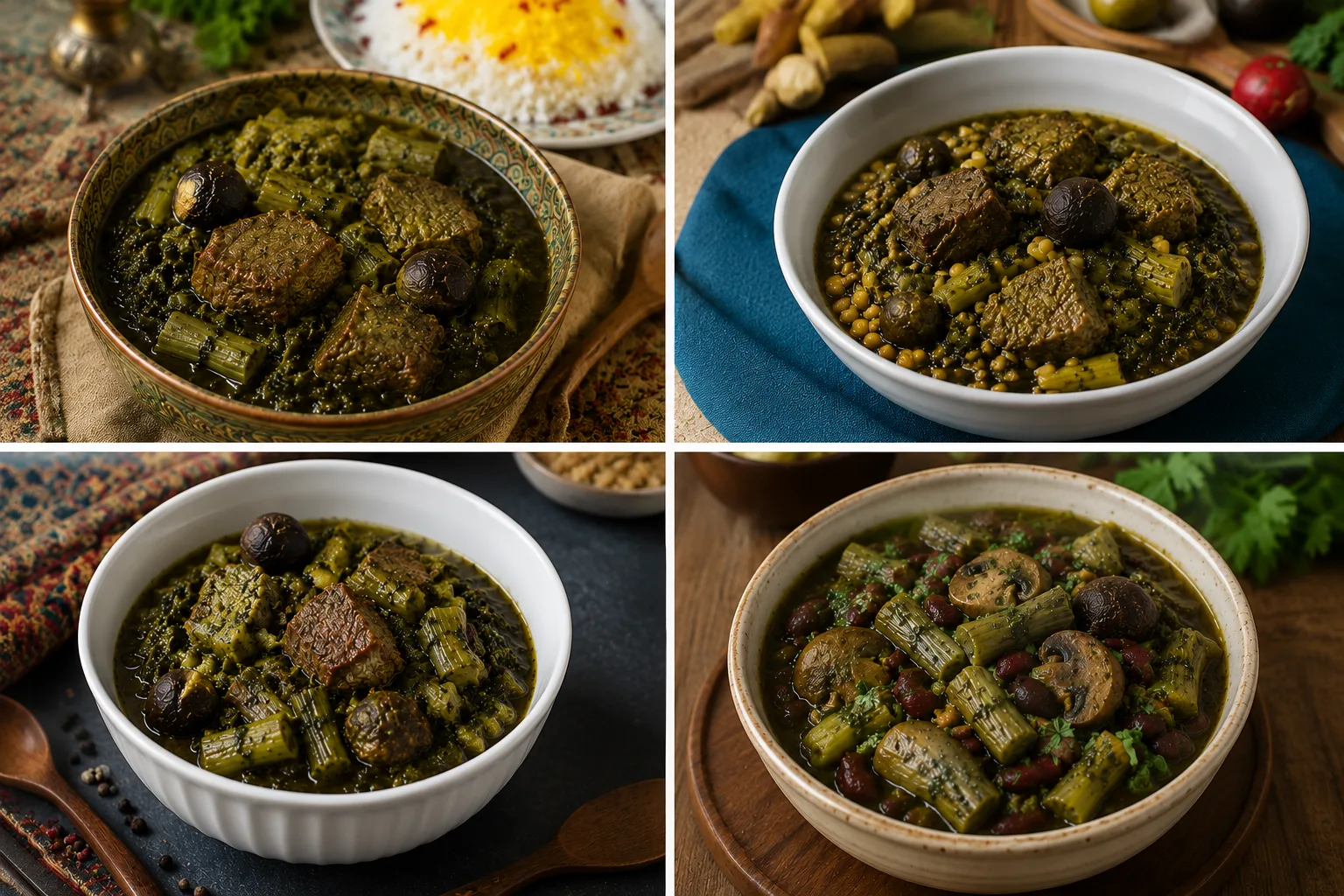 نسخههای مختلف خورشت کنگر