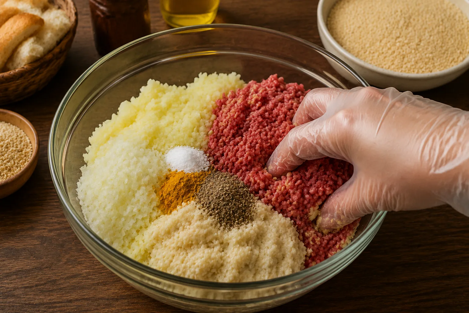 آماده کردن مایه کتلت