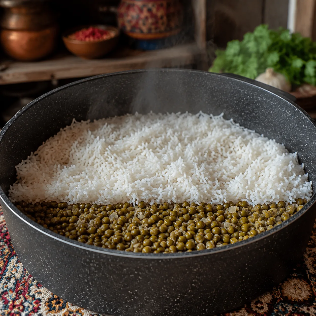 لایه چینی ماش پلو