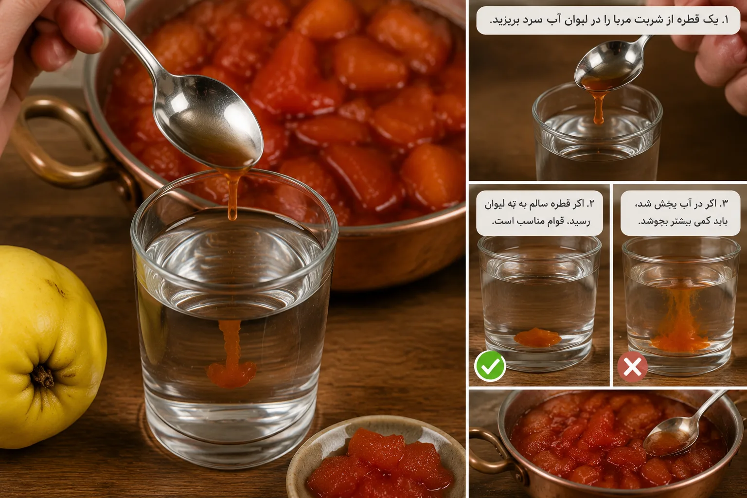 تست قوام مربا
