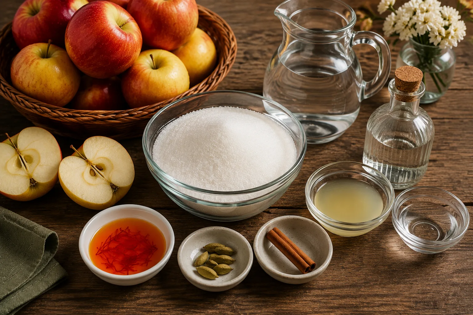 مواد لازم برای مربای سیب