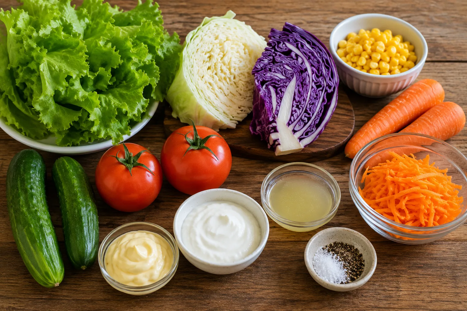 مواد لازم برای سالاد فصل