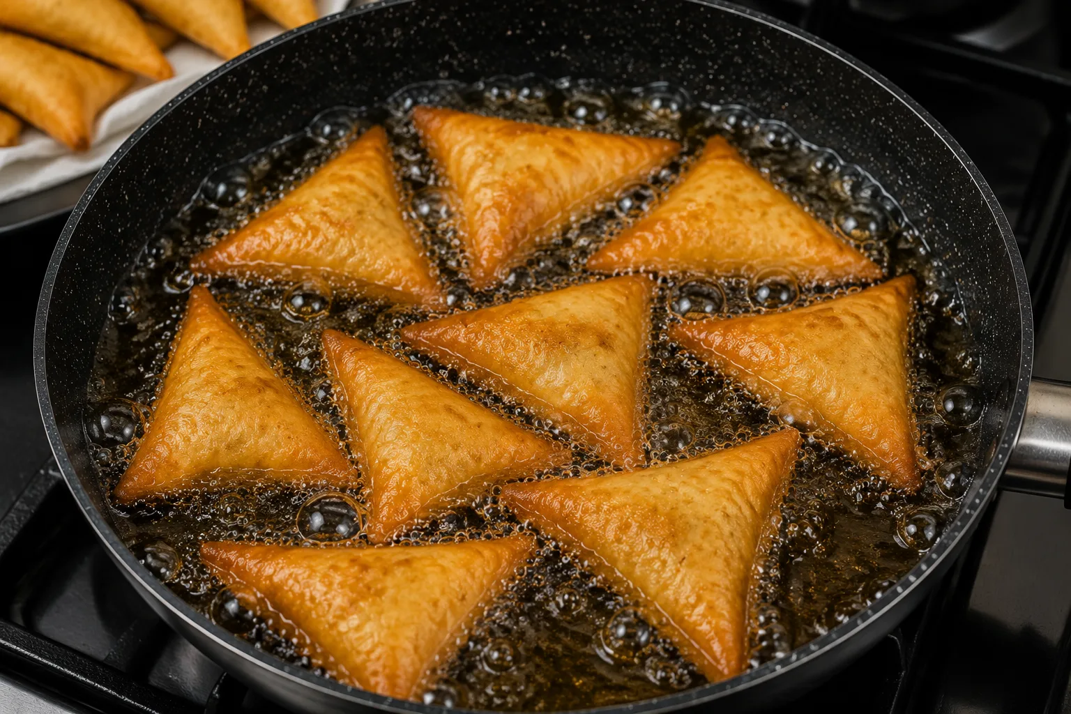 سرخ کردن سمبوسهها