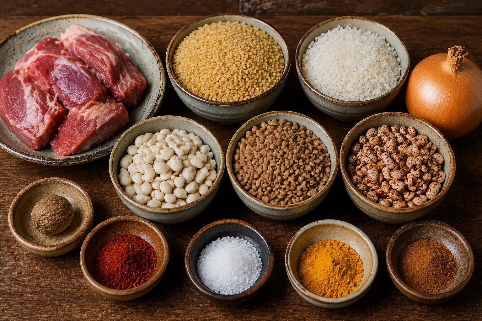 مواد لازم برای تهیه شله مشهدی