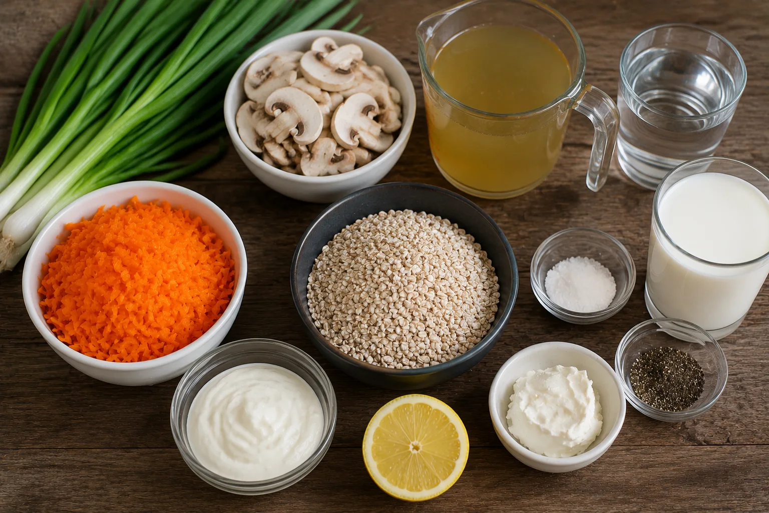 مواد لازم برای تهیه سوپ پیازچه