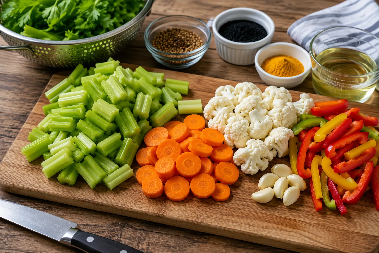 آماده‌سازی سبزیجات
