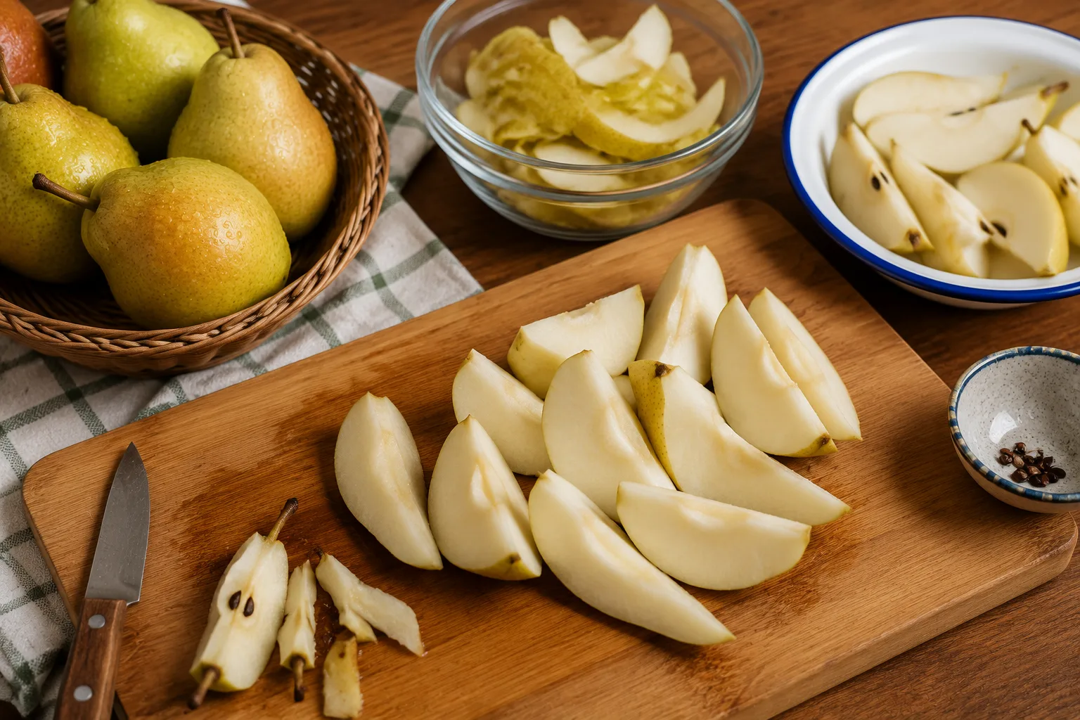 آمادهسازی گلابیها