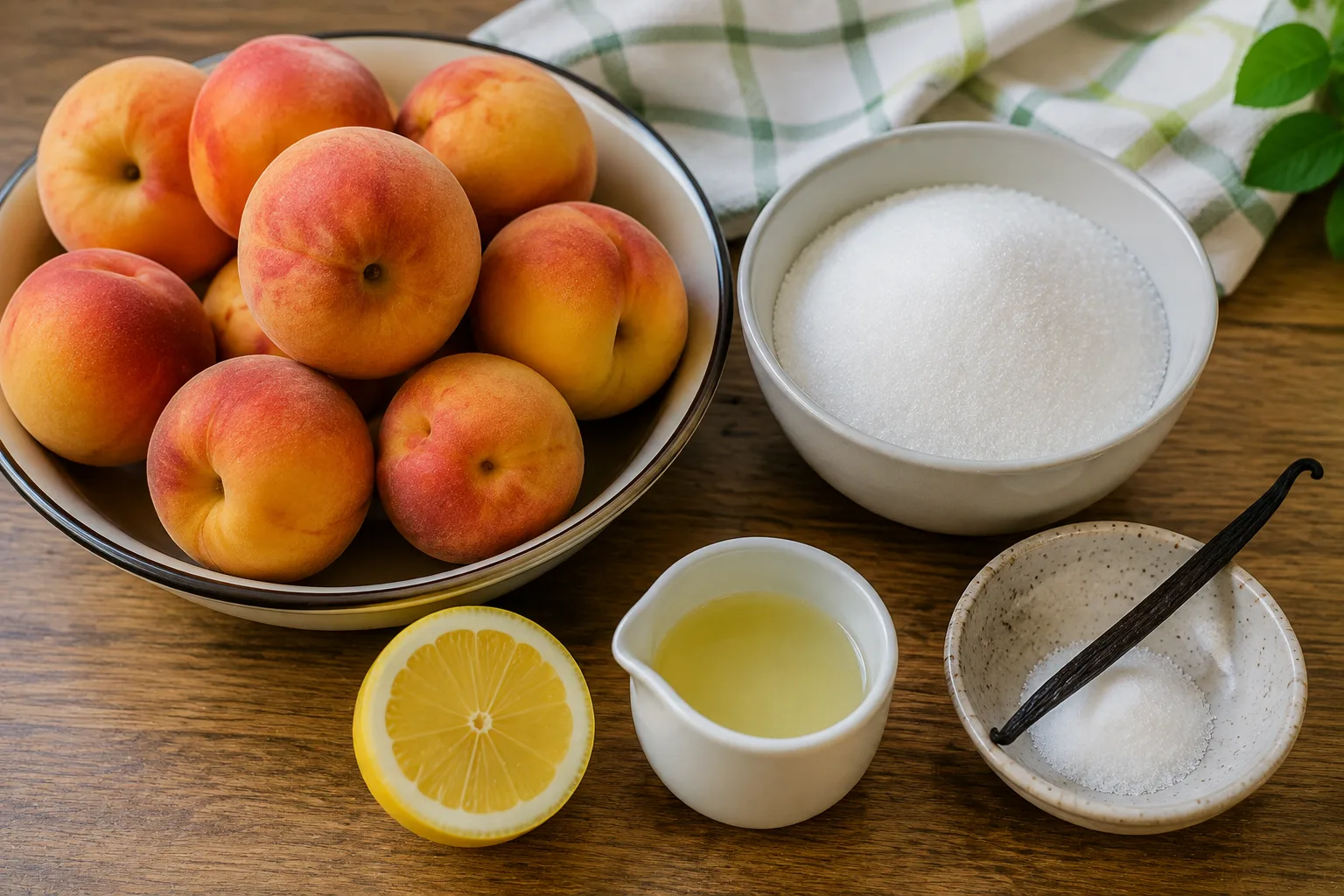 مواد اولیه برای تهیه شربت هلو