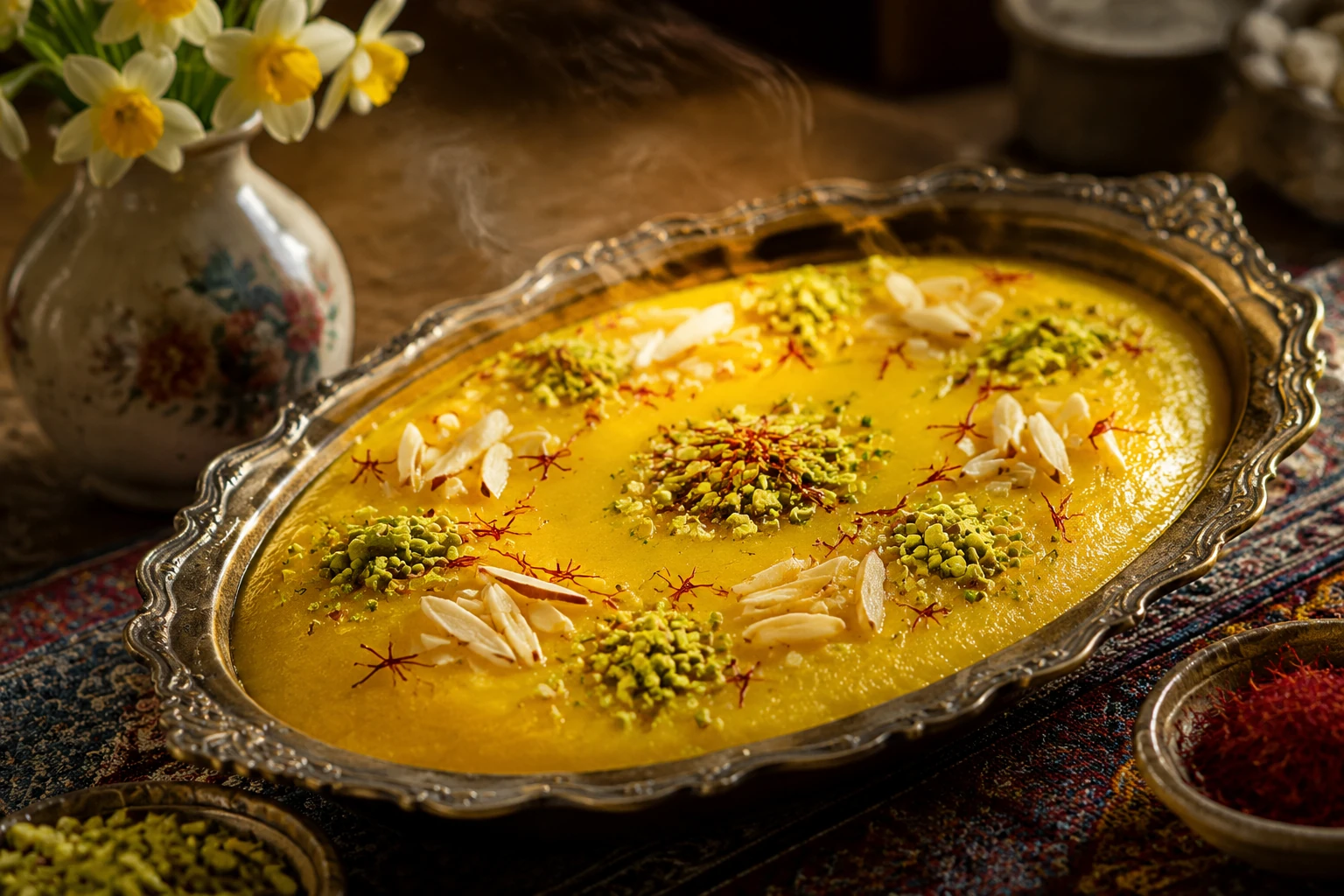 حلوا شیر زعفرانی