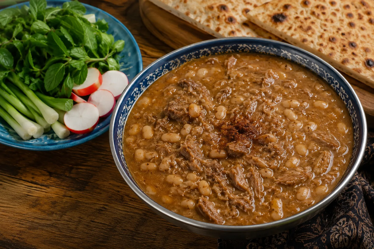 گوشت لوبیا کاشان