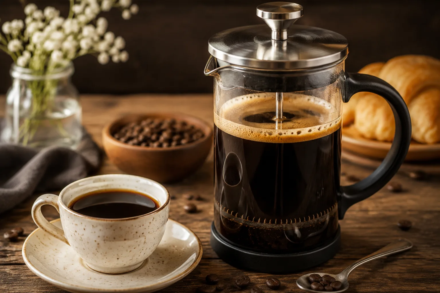 قهوه با فرنچ پرس