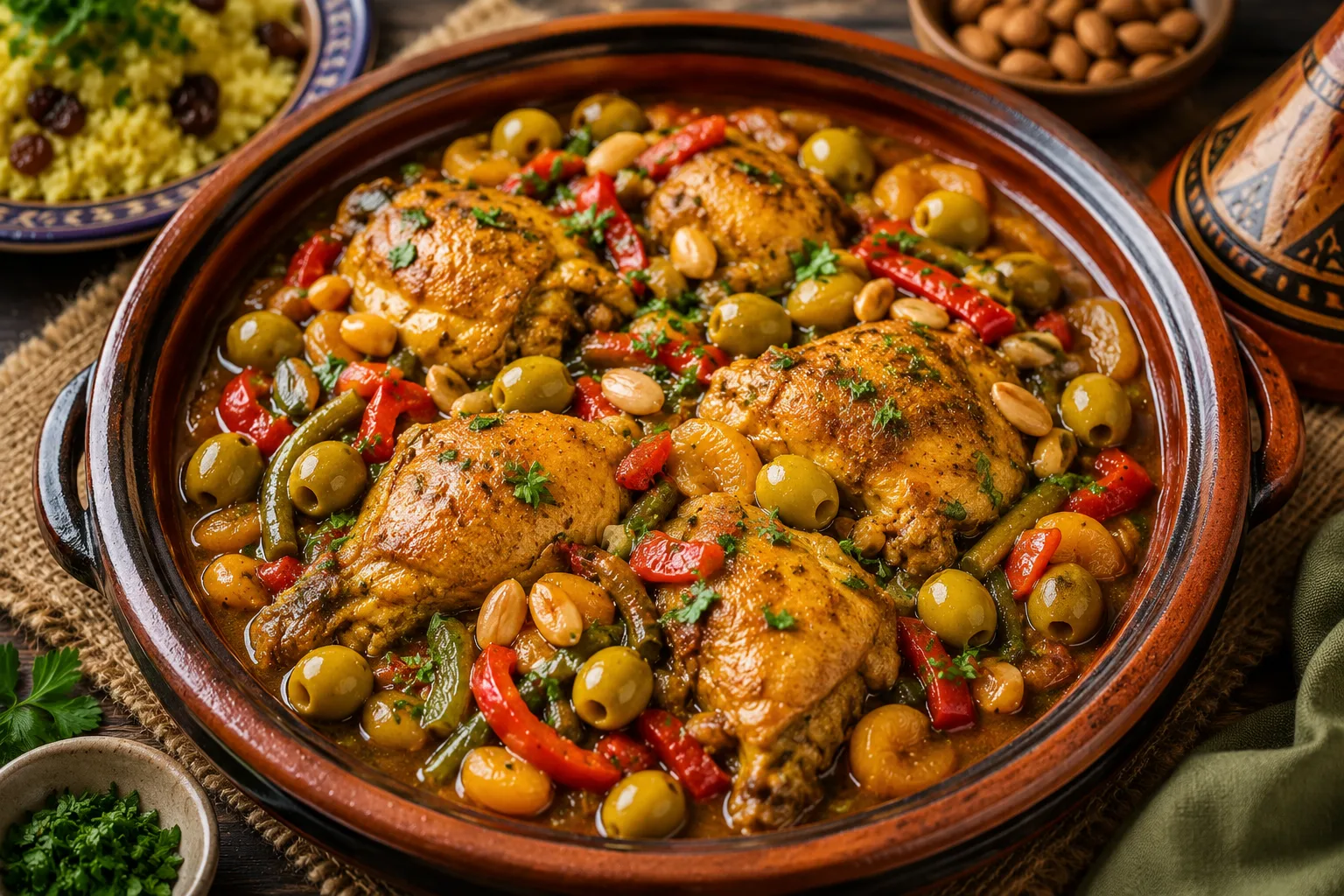 خورشت مرغ مراکشی