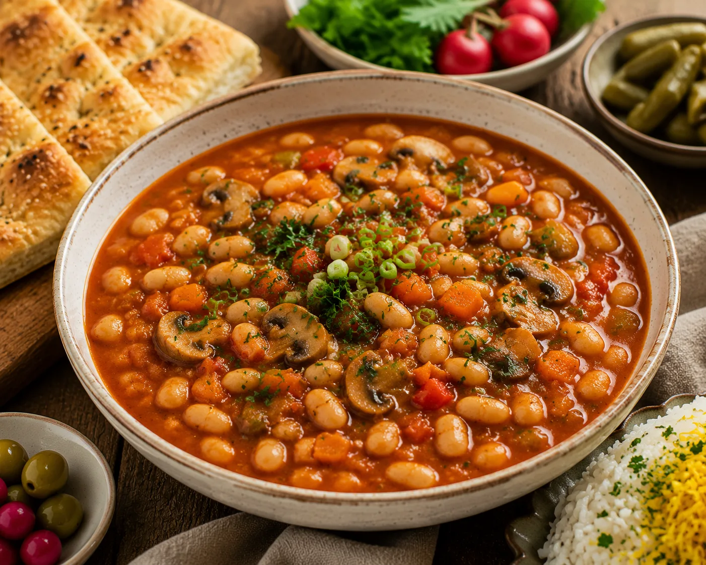 خوراک لوبیا سفید
